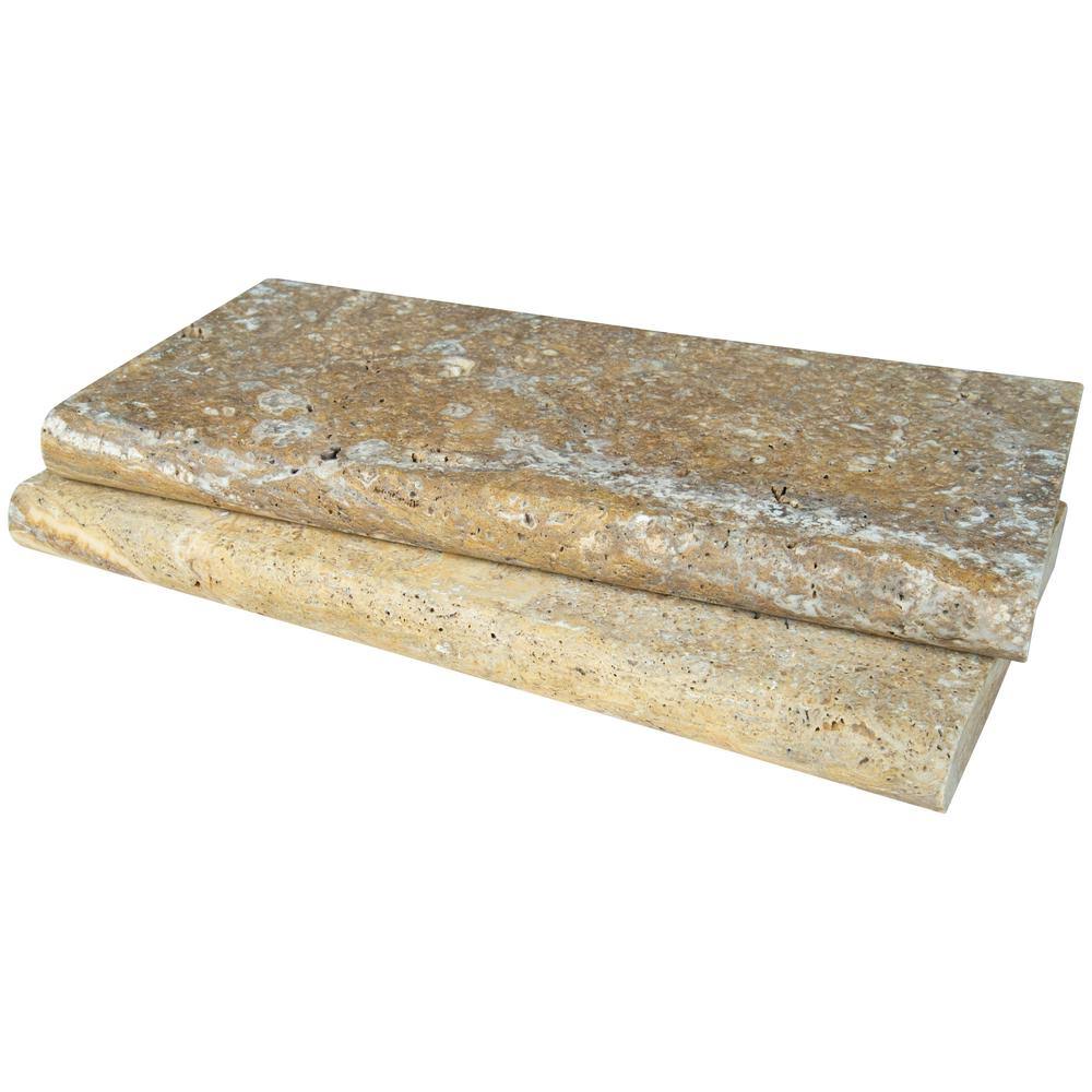 Gold Travertine Pool Coping 15-Pieces 30 Sq. ft. Q88458