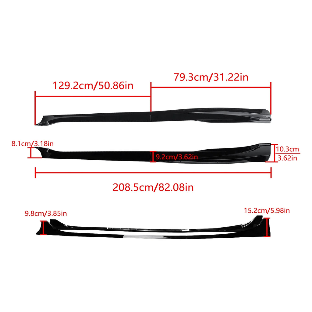 Gloss Black ABS Side Skirts for Tesla Model 3 C8930