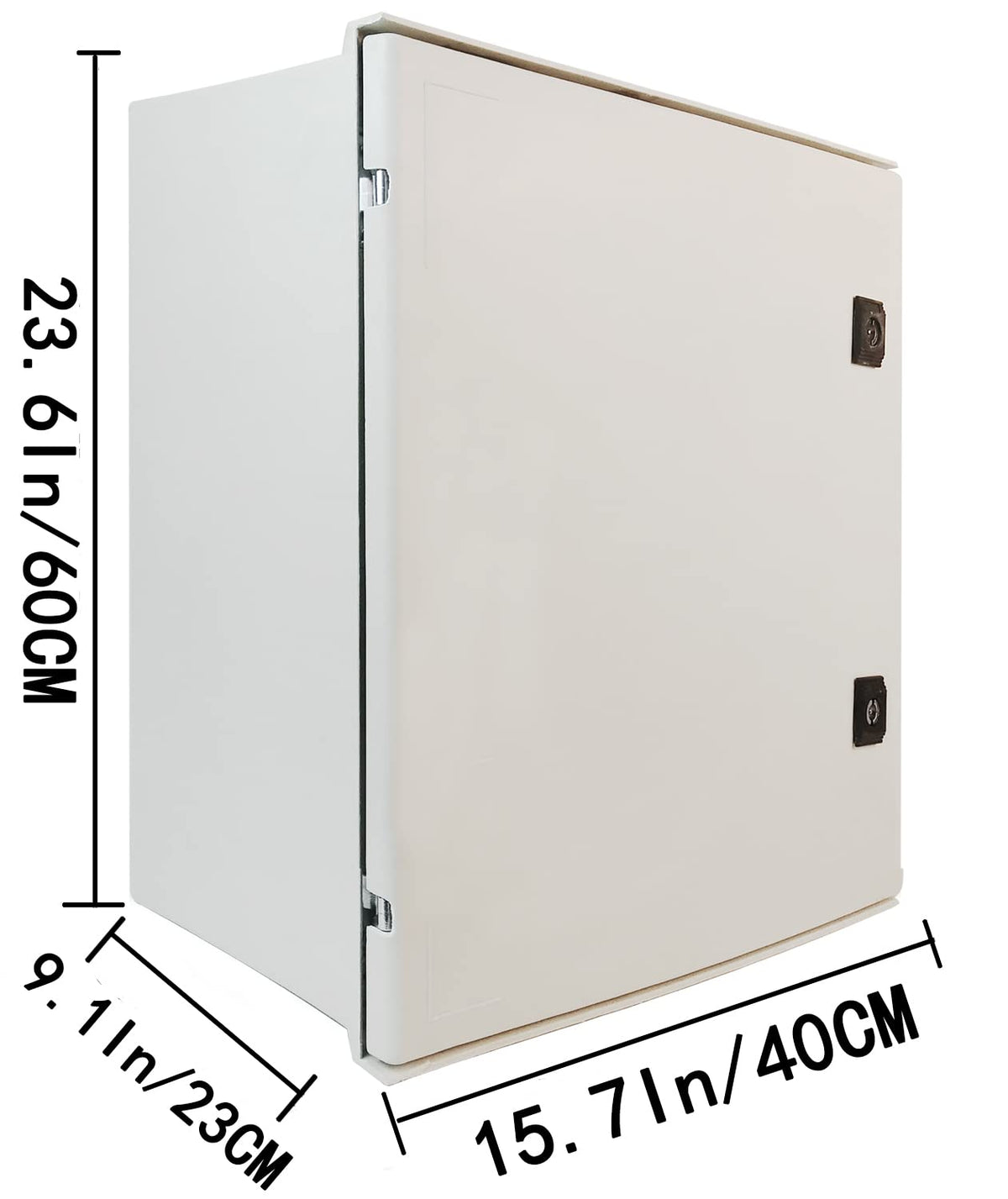 Fiberglass Electrical Enclosure Box IP65 NEMA 3X Wall-Mounted With Hinges & Quarter-Turn Latches P675