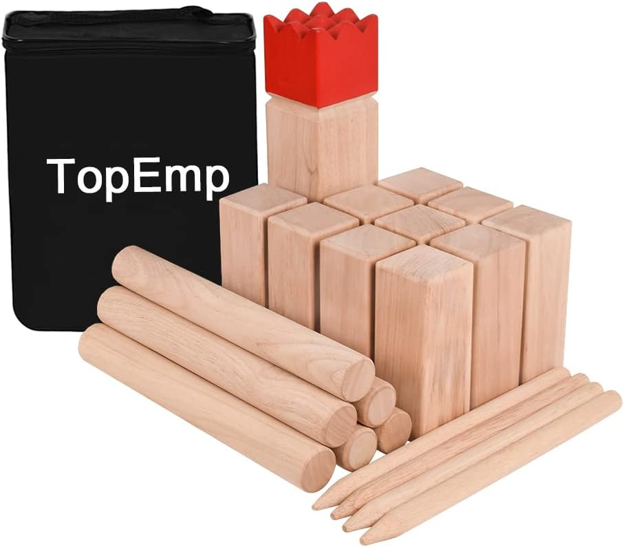 Kubb Yard Game Set Wooden with Carry Bag Y1783