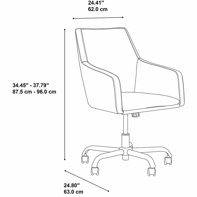 Dark Gray Leather Box Chair P607925