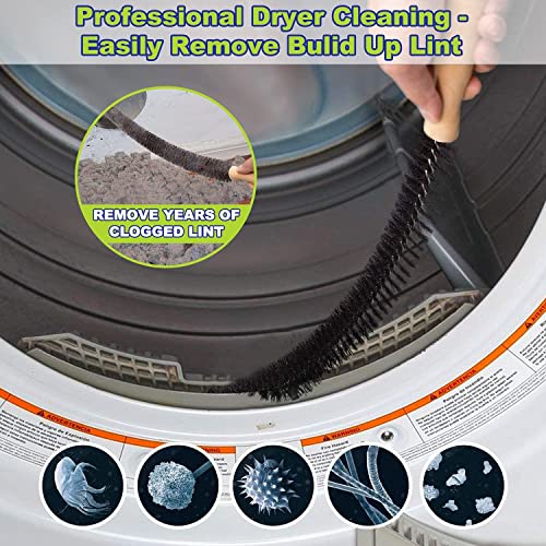 Dryer Vent Cleaner Kit with 30 Feet Brush, Black Vacuum Attachment C8766