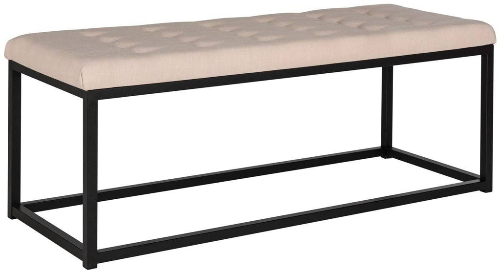Navy/Brass Velvet Bench L7577