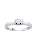 14K White Gold Diamond Solitaire Engagement Ring D69741
