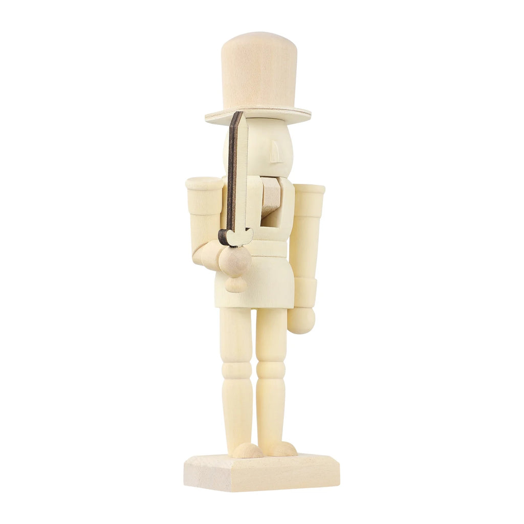 Unpainted Wooden Nutcracker Soldier M103