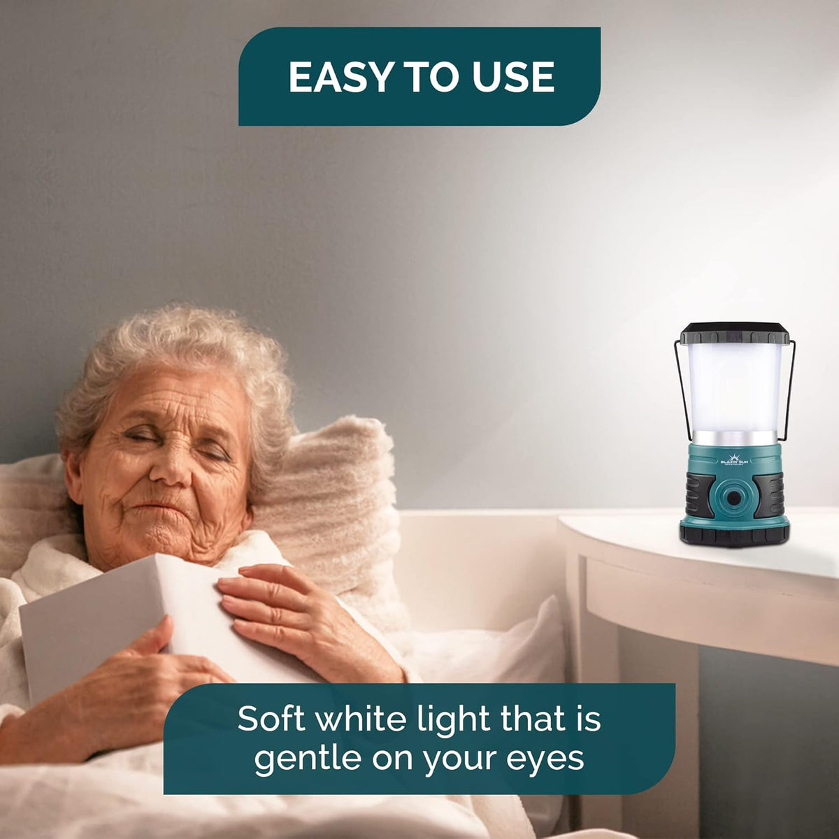 Teal Rechargeable LED Lantern with Power Bank, Pack of 2 S18716