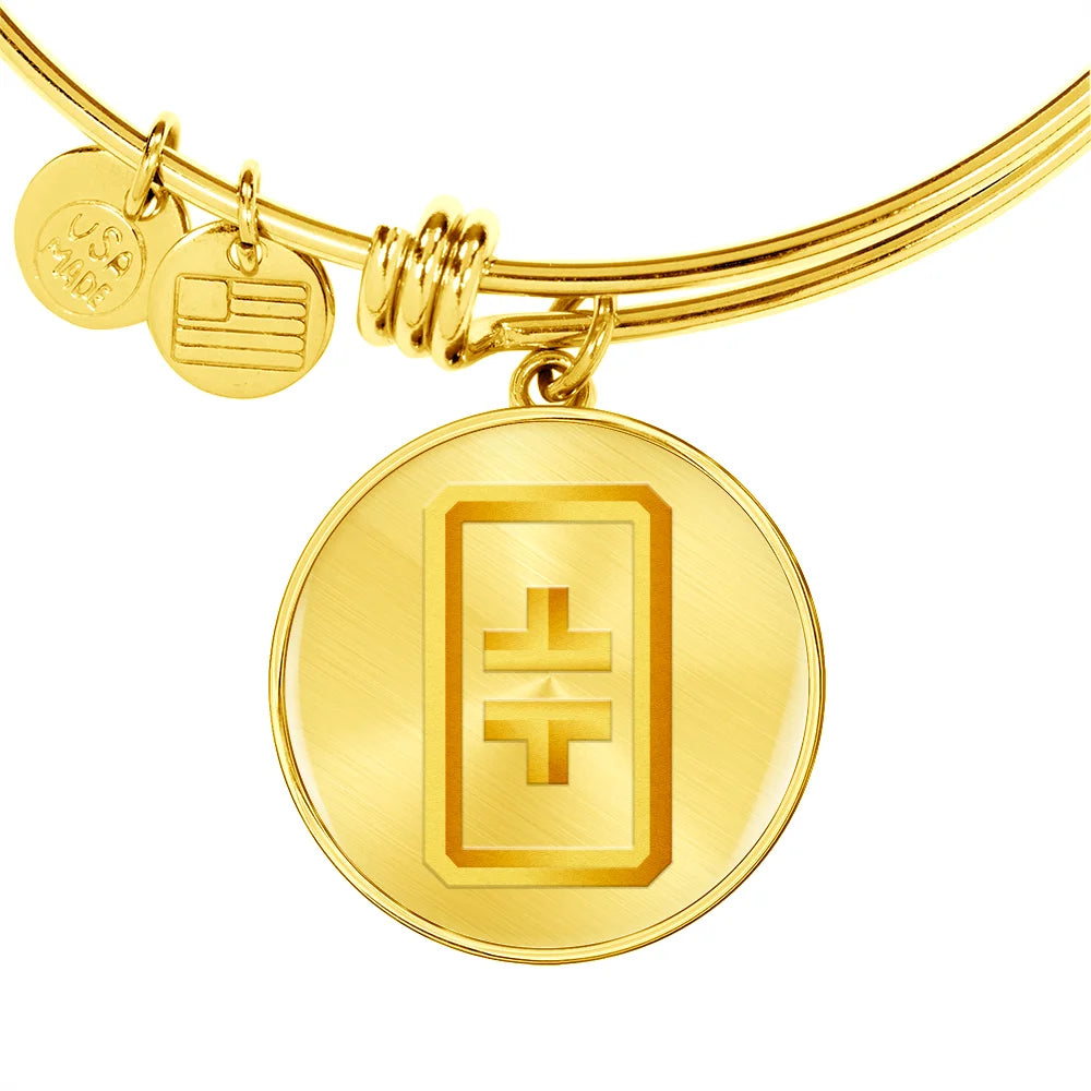 Stainless Steel or 18k Gold Circle Bangle N829