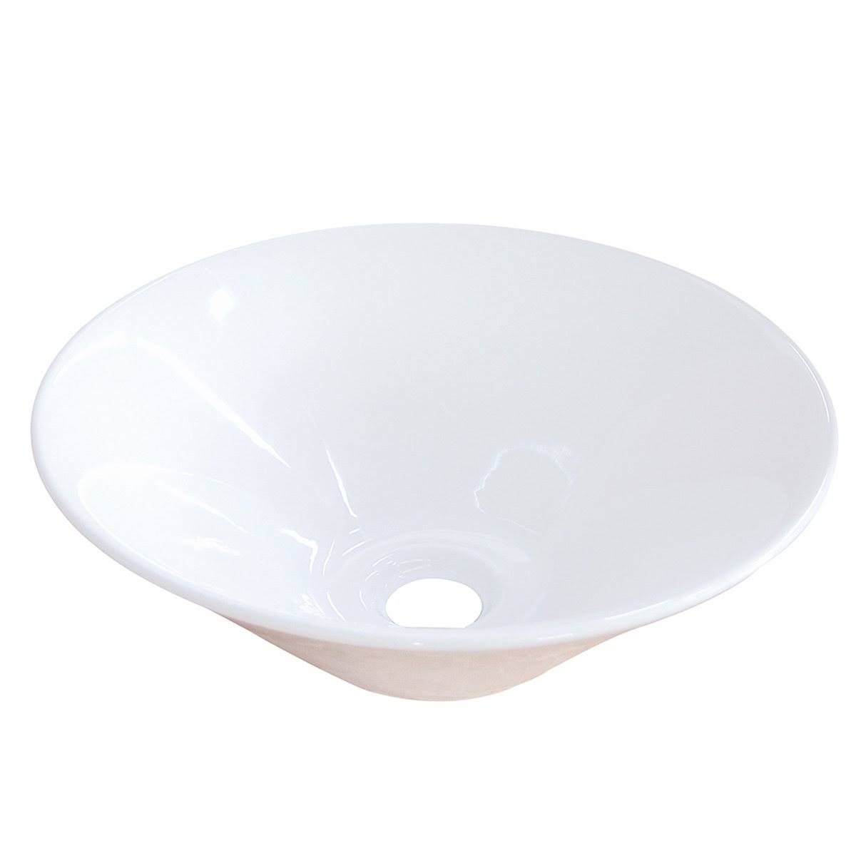 White China Vessel Bathroom Sink C44813
