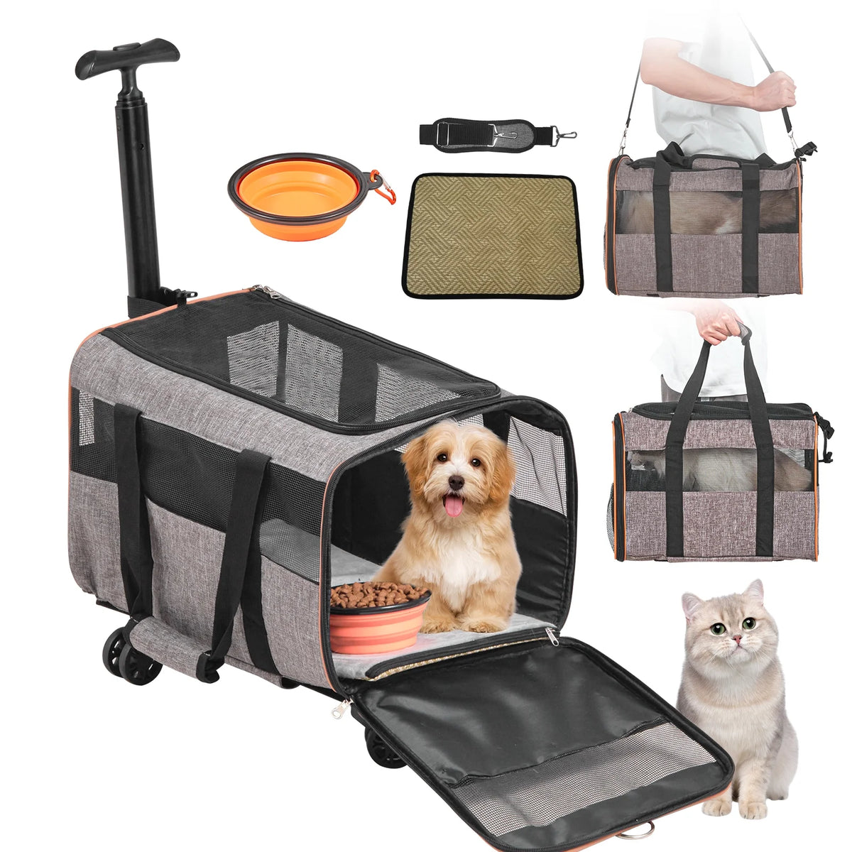 Gray Rolling Pet Vehicle Q738204