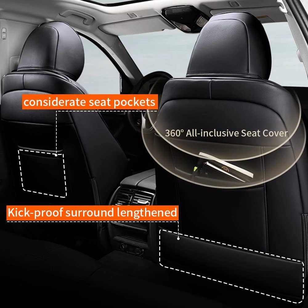 Black Faux Leather Front Seat Covers for Ford Escape I9035