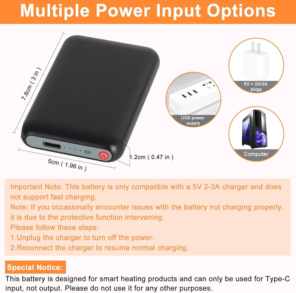 5V 5000mAh Li-Polymer Rechargeable Batteries (Black) I297