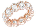 14K Rose Gold Diamond Eternity Ring 3.5 CT 7MM G3832