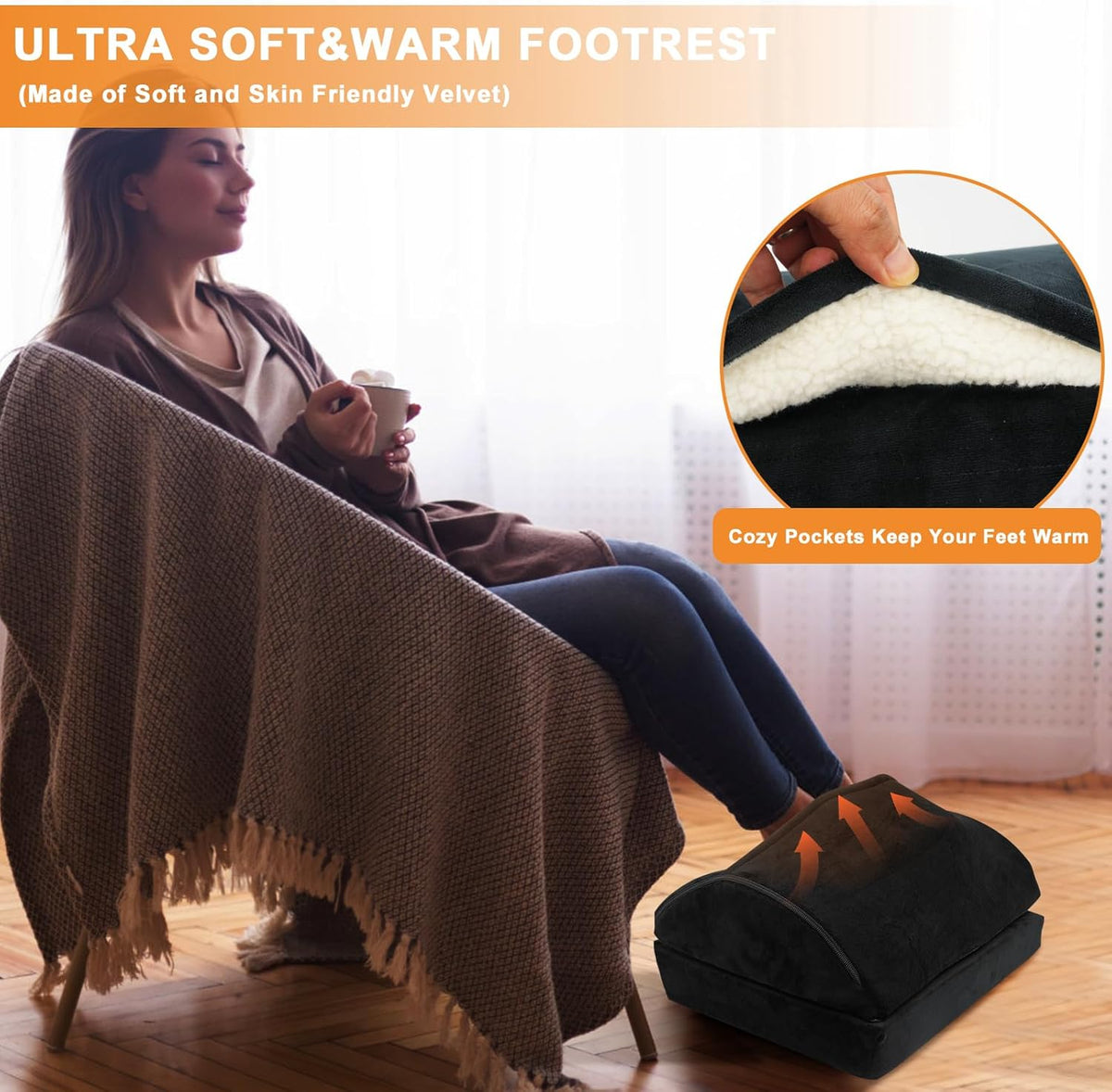 Heated Foot Rest with Washable Footrest Z1848