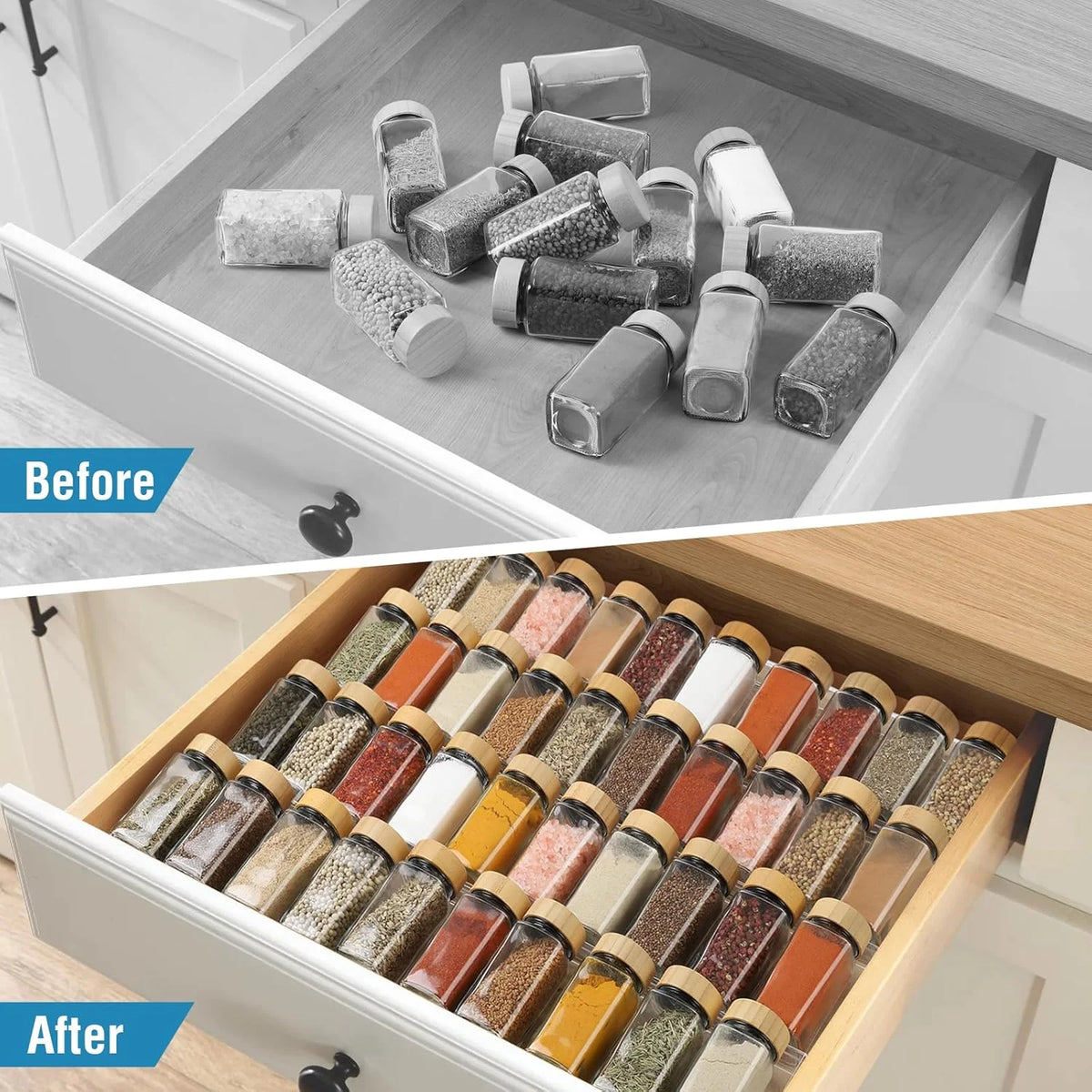 Clear Acrylic 4 Tier Spice Drawer Organizer S185141