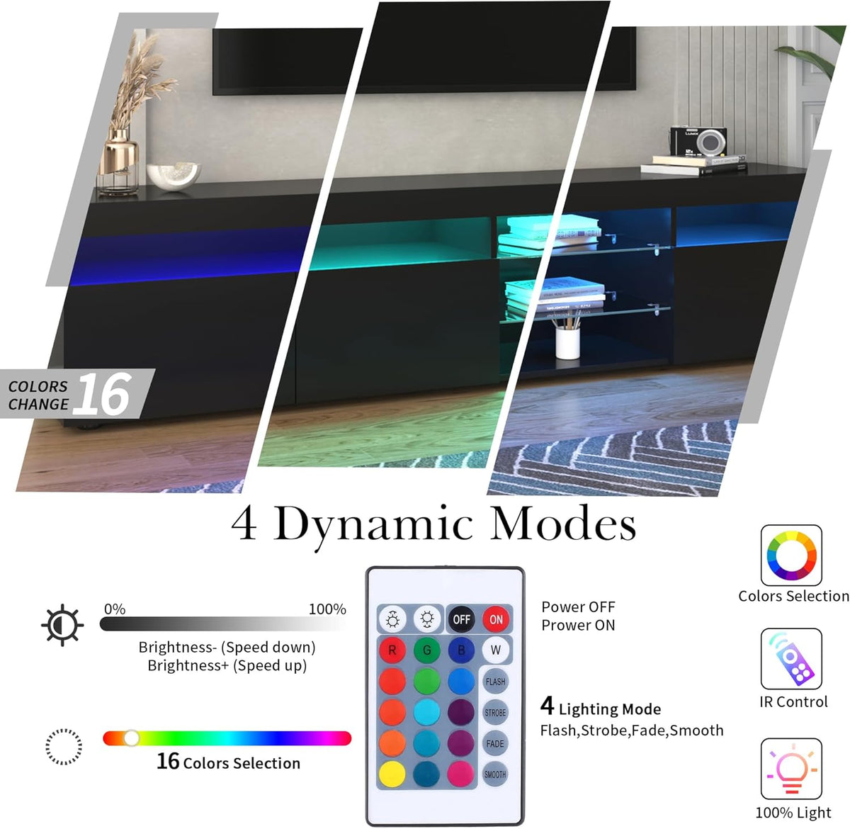 Black TV Stand W584126