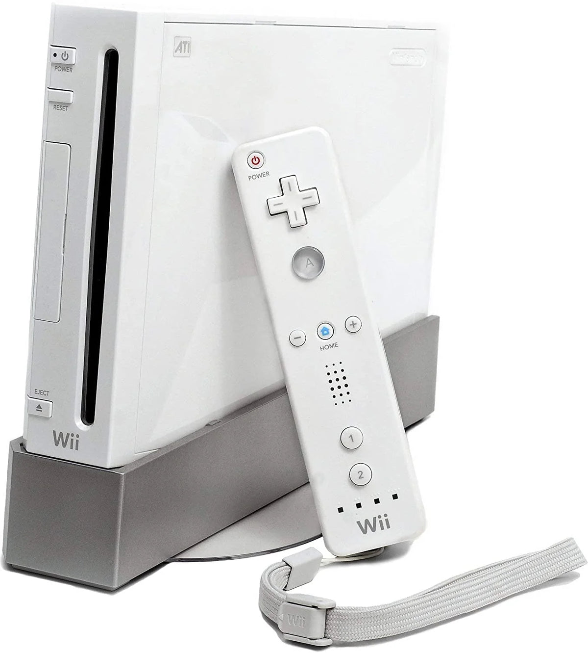 Wii Console White with Wii Remote Controller, Wireless Gamepad, Silicone Case White & Black HDMI Cable Z414948