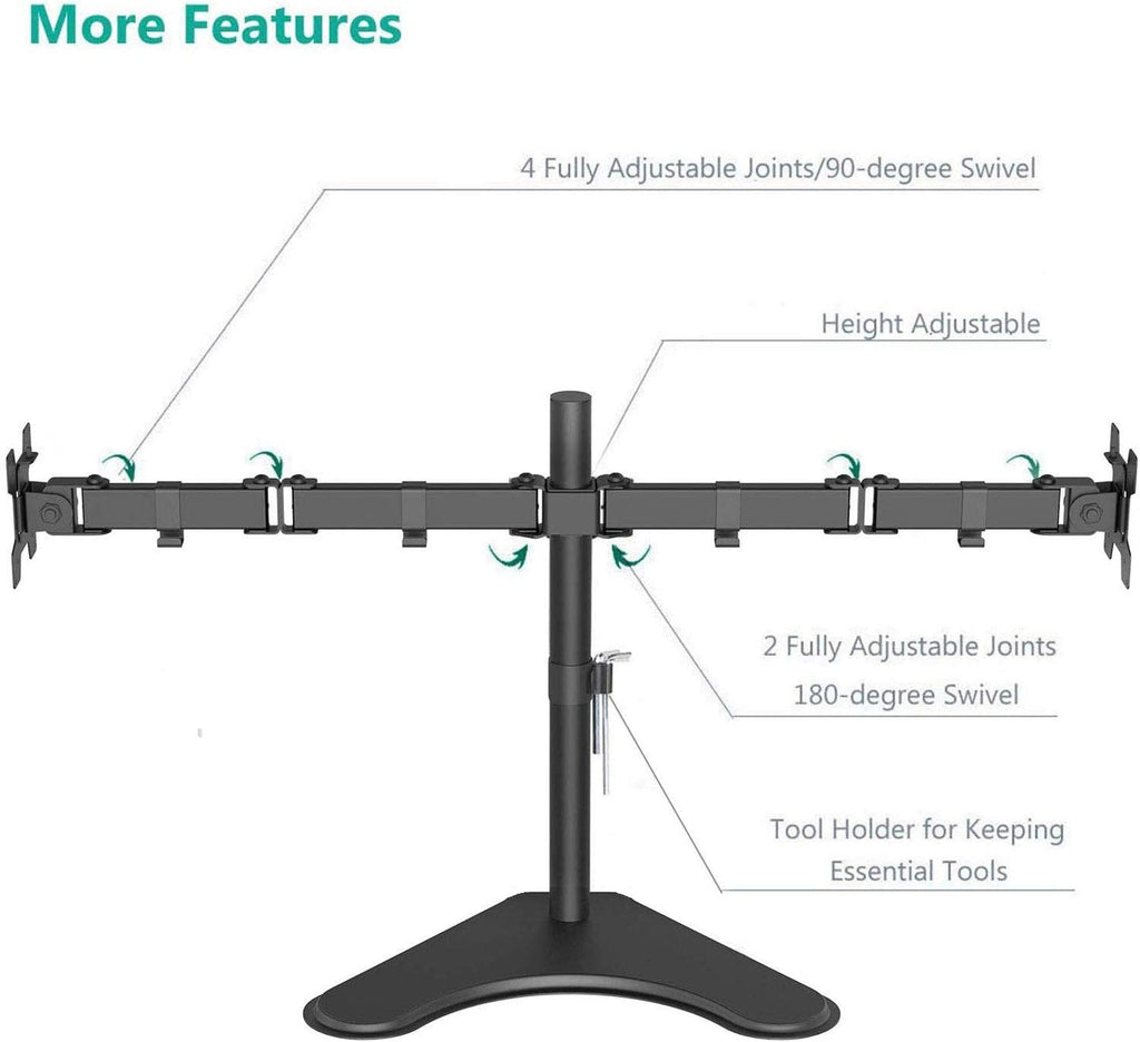 Dual LCD Monitor Desk Mount, Black R5851