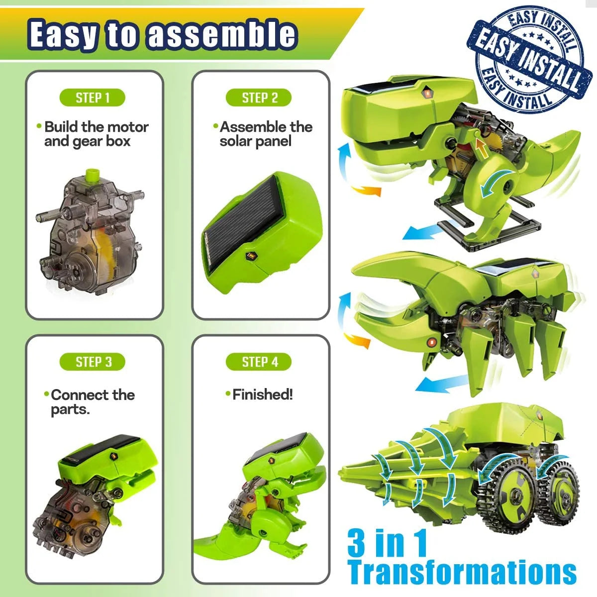 Solar Robot Kit 3-in-1 STEM Science Kits Toys for Kids K35130