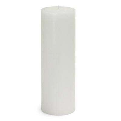 White Unscented Pillar Candle Set of 12 R817