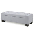 Tufted Storage Ottoman Light Grey R59700