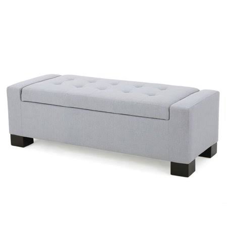 Tufted Storage Ottoman Light Grey R59700