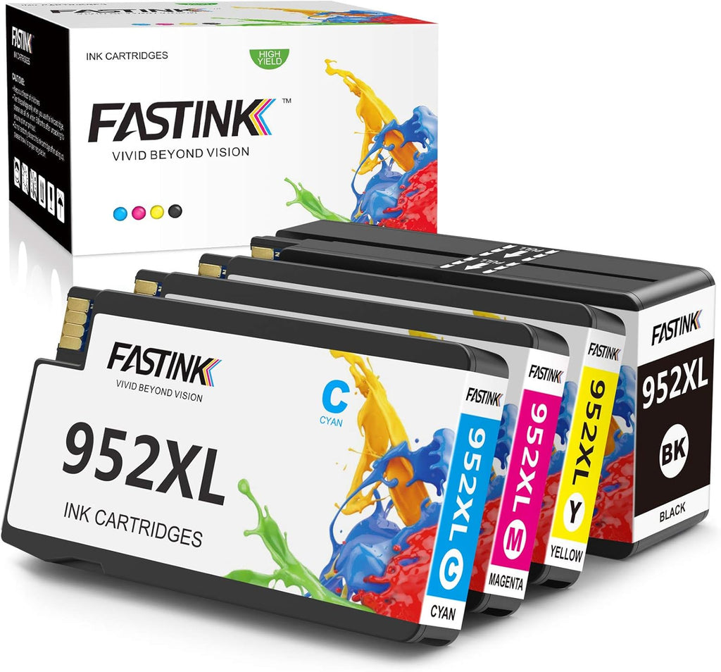 Compatible HP 952XL Ink Cartridges Combo Pack, High Yield, with Updated Chips, Replacement for HP OfficeJet Pro Printers (4-Pack) D926