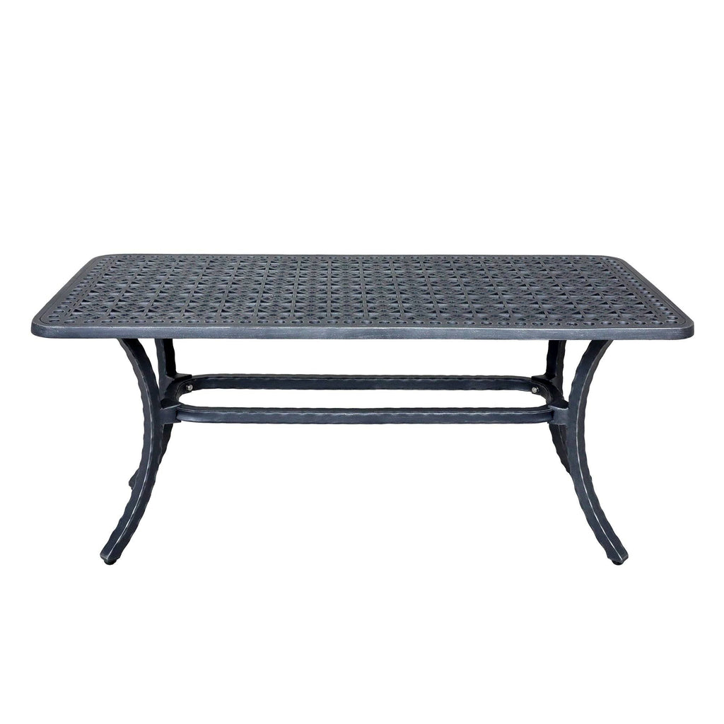 Gray Cast Aluminum Coffee Table D55491