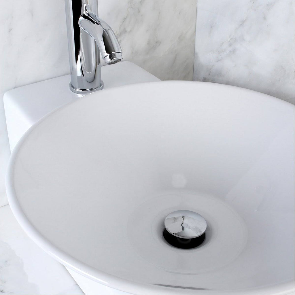 White China Vessel Bathroom Sink C44813