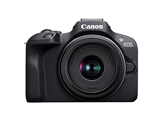 Black Mirrorless Camera with RF-S18-45mm Lens Kit, 24.1 Megapixel, 4K Video M6710