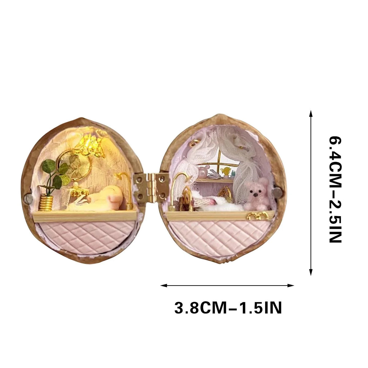Walnut Hut Material Pack DIY Micro Decoration Miniature V5051
