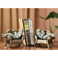 Frogs Reading on Sofa Bookends B151