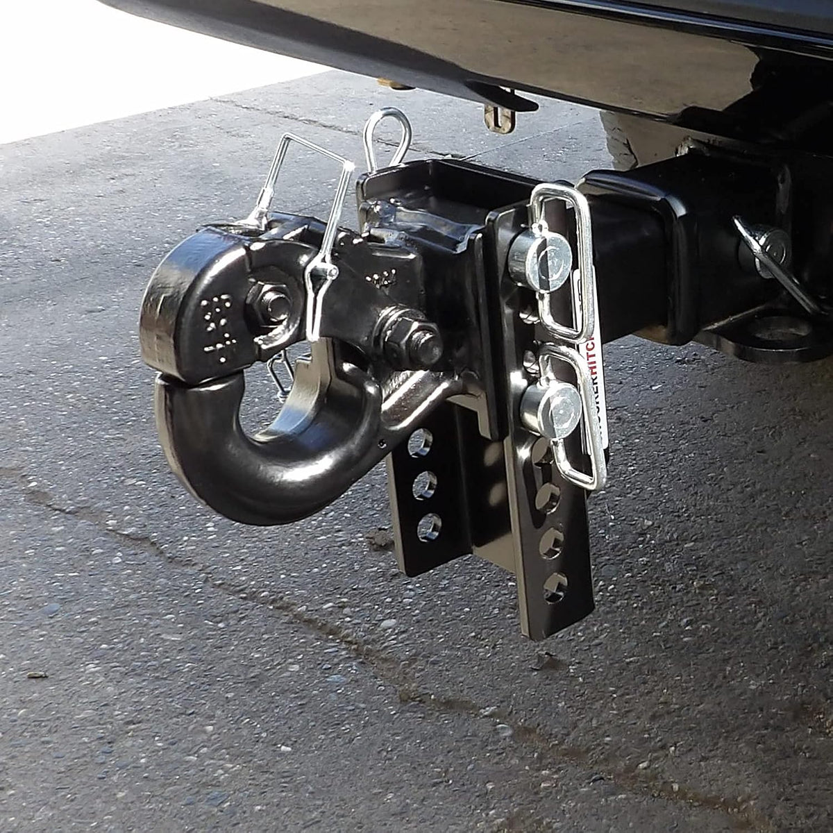 Pintle Hook Drop Ball Mount 1-1/2" Rise to 6-1/2" Drop 12,000 lbs 2" Hitch N55349