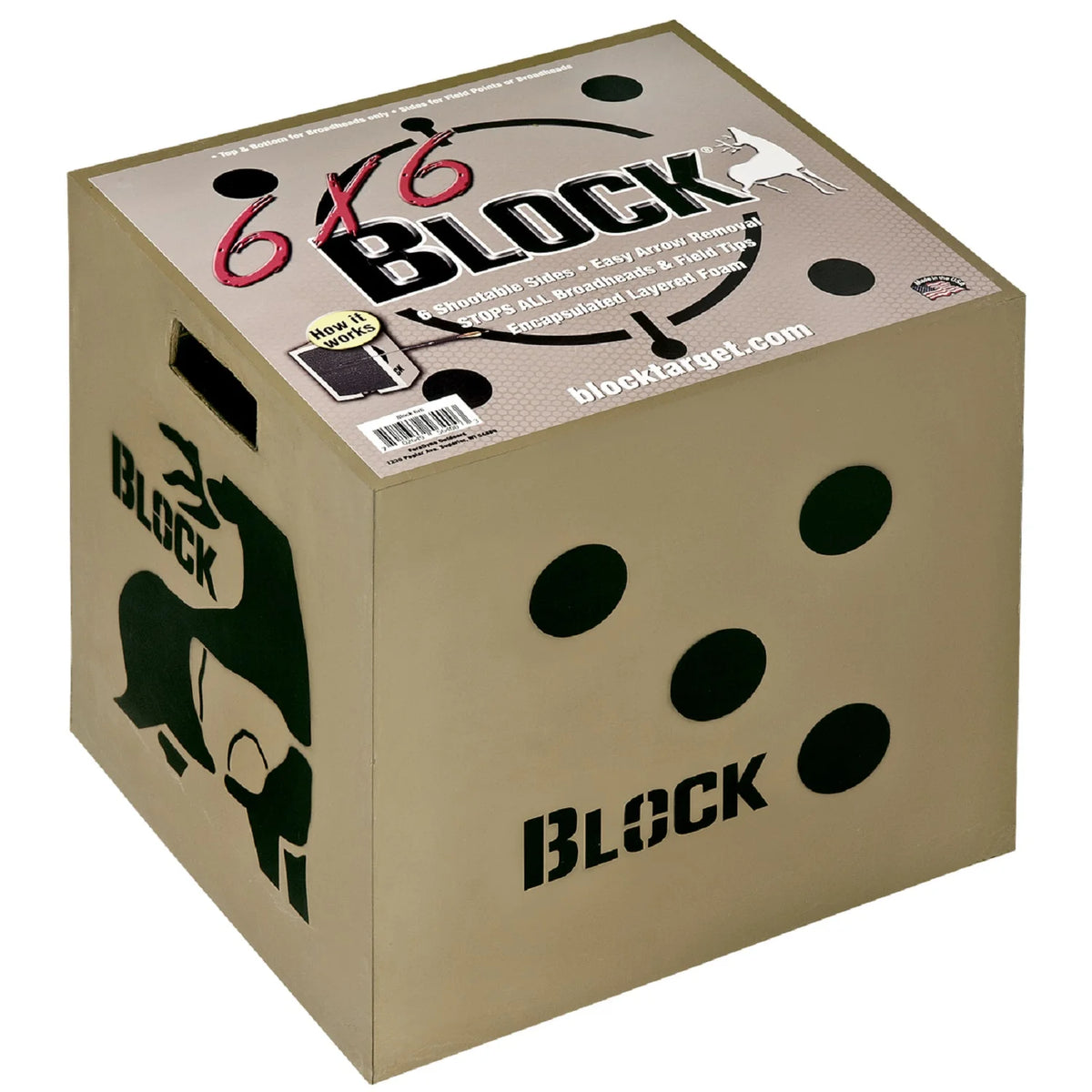 18"x18"x16" 6x6 Sided Archery Target N777550