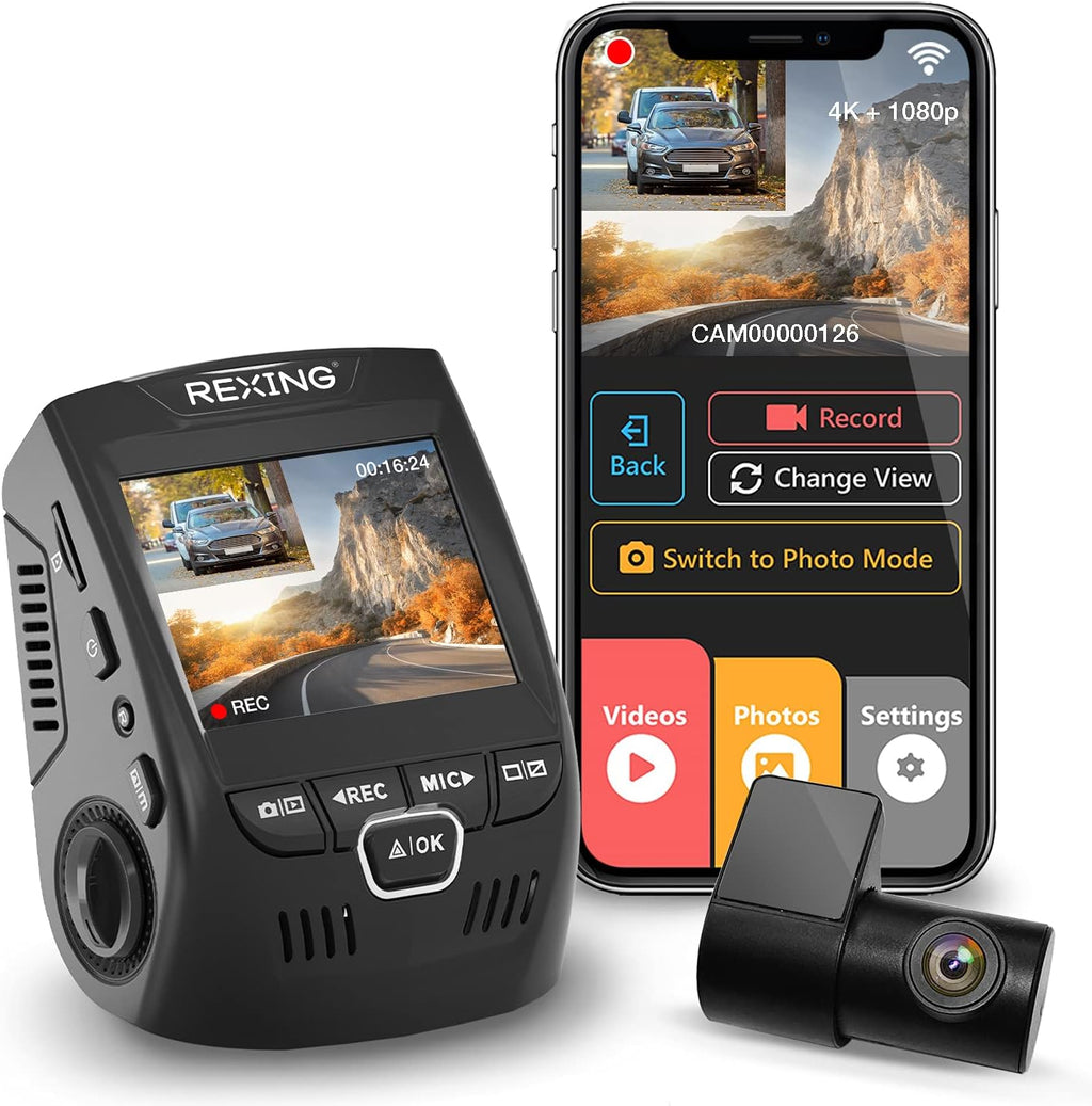 2.4" LCD FHD 1080p 170 Degree Wide Angle Dual Channel Dash Cam with Rear Camera K882752