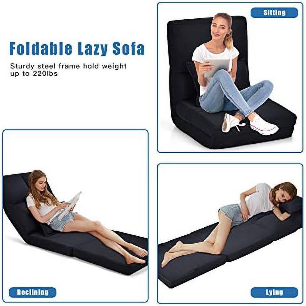 Triple Fold Down Sofa Bed with One Pillow P512