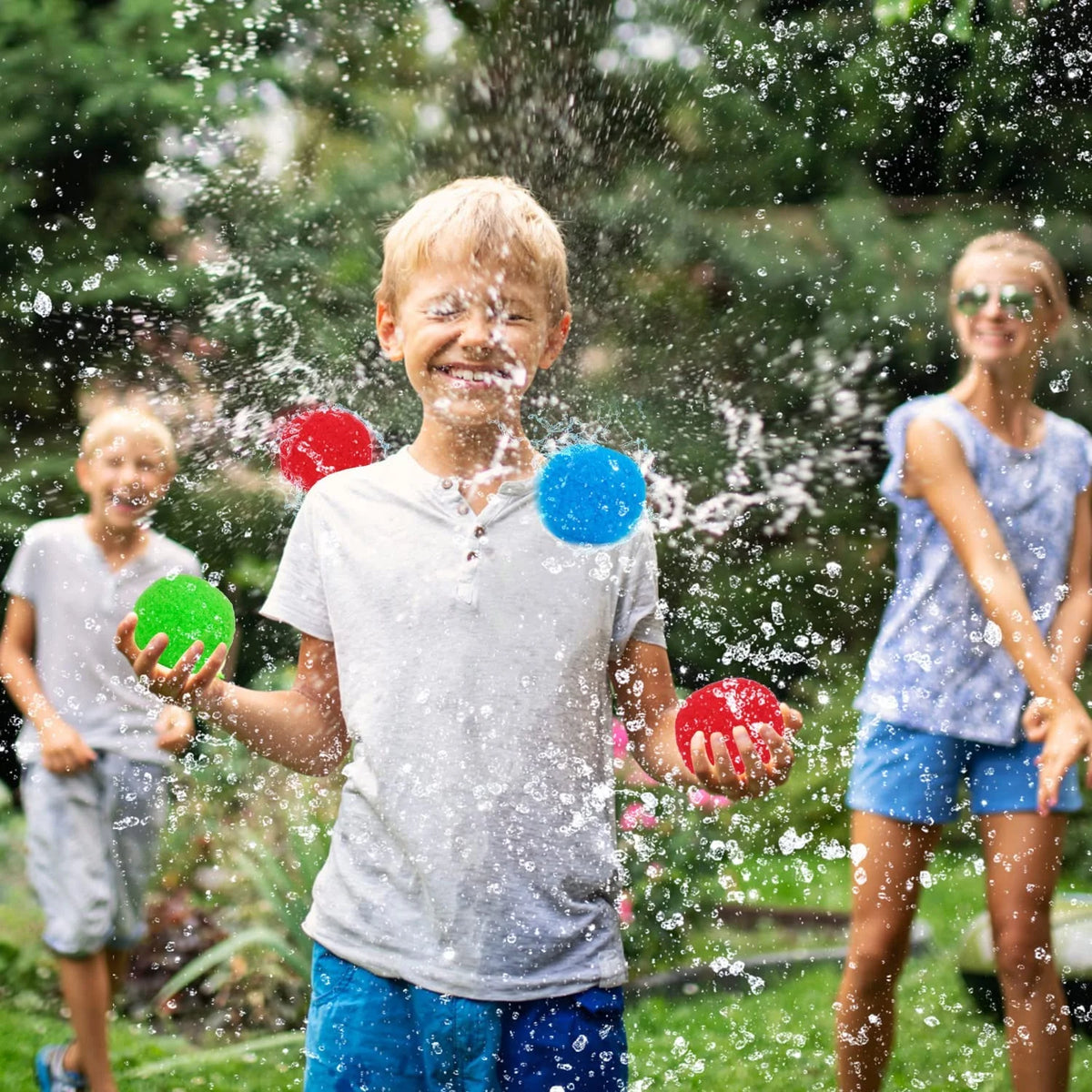 200 Reusable Fabric Water Balloons for Outdoor Games F36541