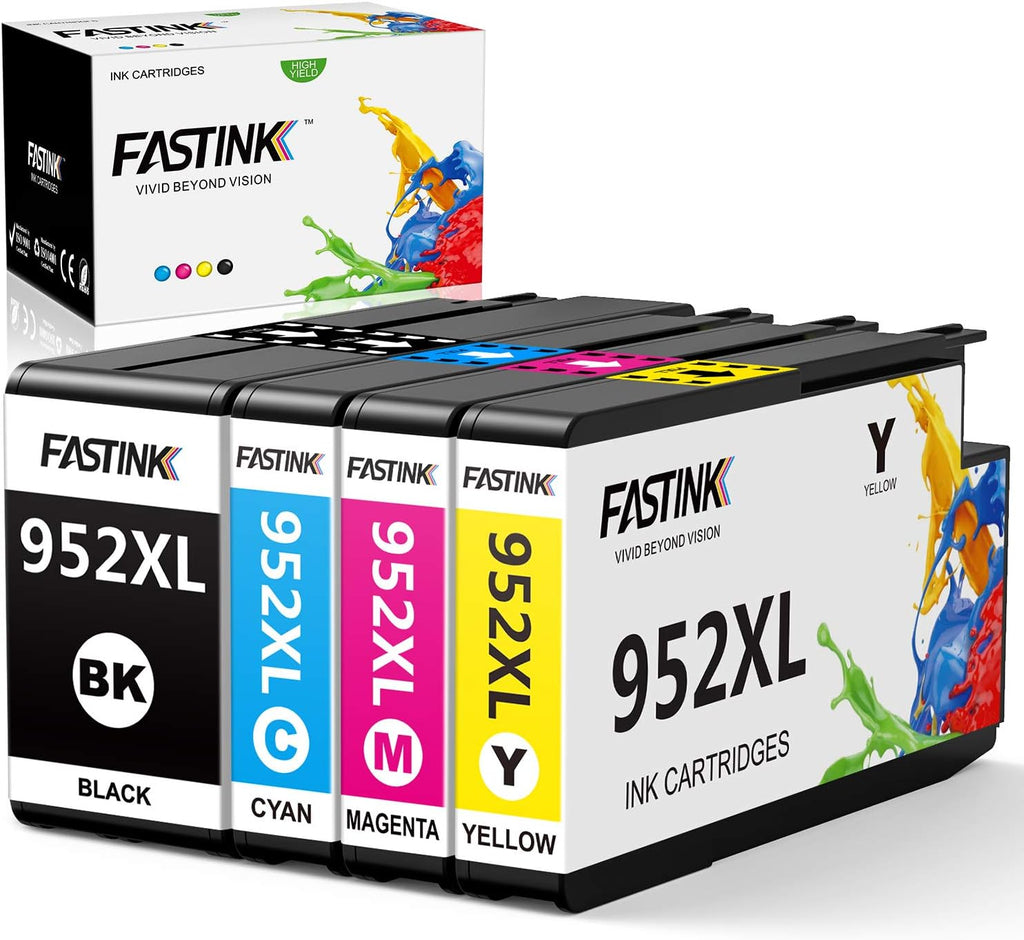 Compatible HP 952XL Ink Cartridges Combo Pack, High Yield, with Updated Chips, Replacement for HP OfficeJet Pro Printers (4-Pack) D926