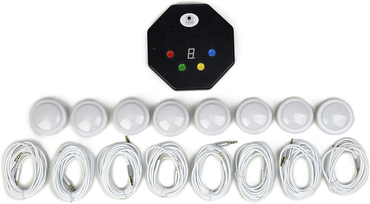 8-Player Game Buzzer System with LED Light Buttons A5834