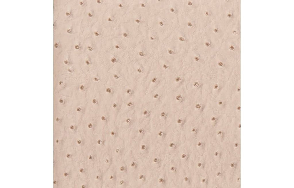 Cream Gold Faux Ostrich Ottoman Y983