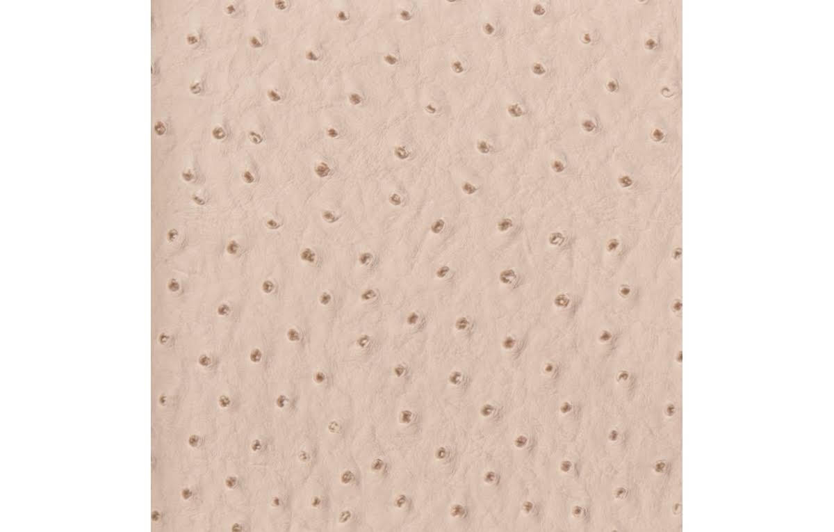 Cream Gold Faux Ostrich Ottoman Y983