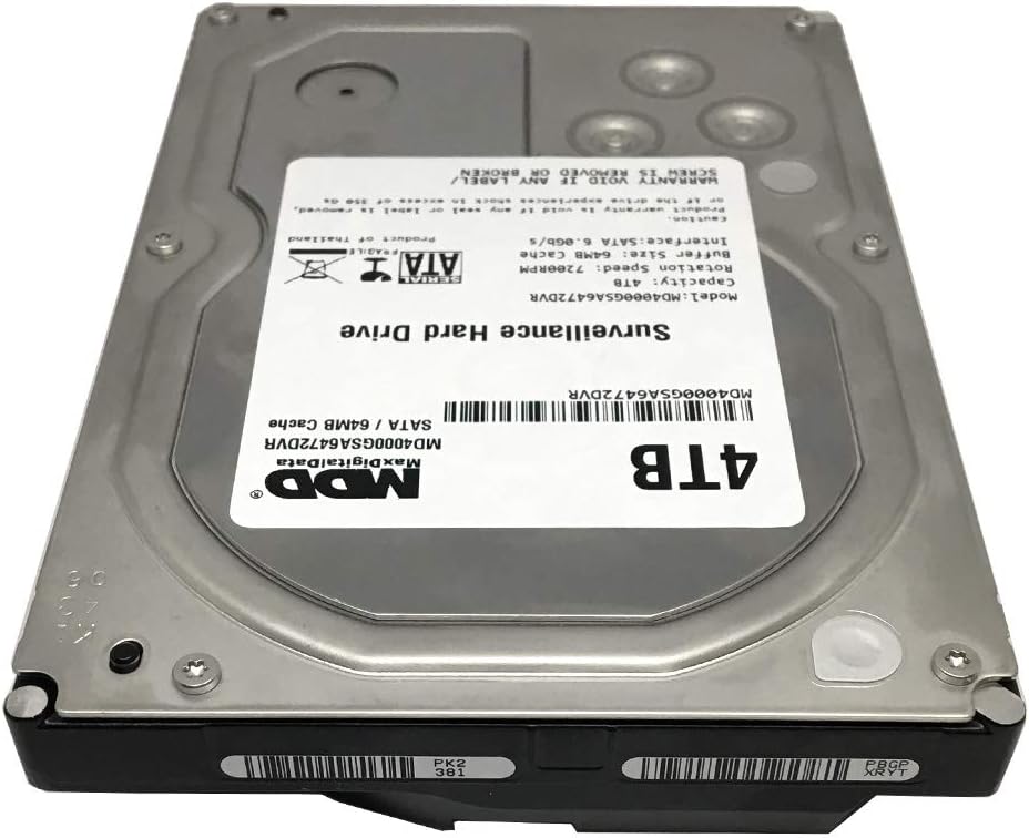 4TB 64MB Cache 7200RPM SATA 6.0Gb/s 3.5" Internal Surveillance DVR Hard Drive Pack of 2 K768