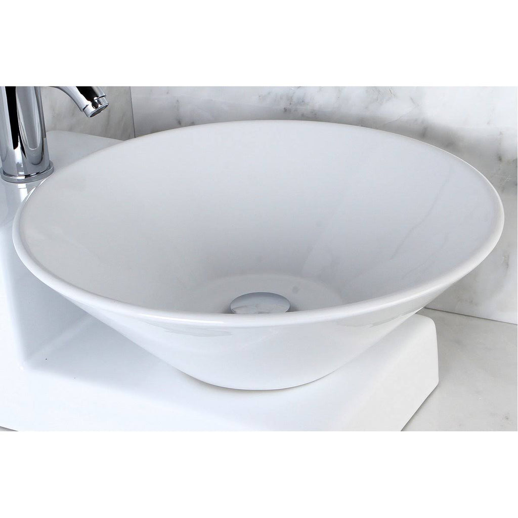 White China Vessel Bathroom Sink C44813