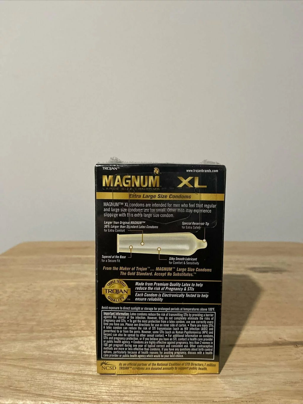Magnum XL Lubricated Latex Condoms 12 Each (Pack of 3) E17664