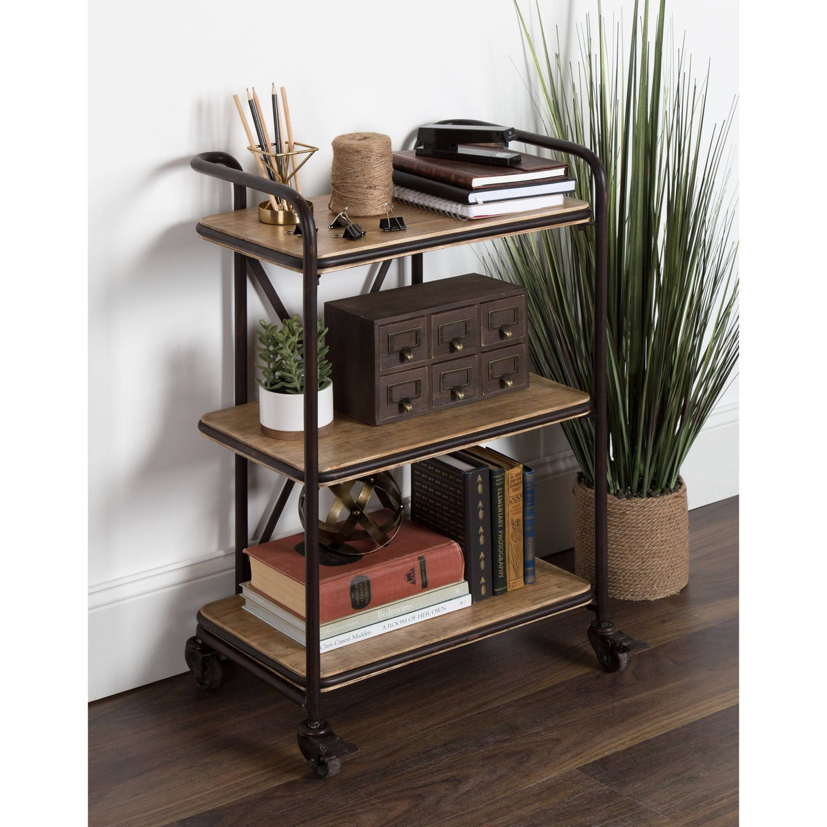 3 Tiered Rolling Bar Cart M491