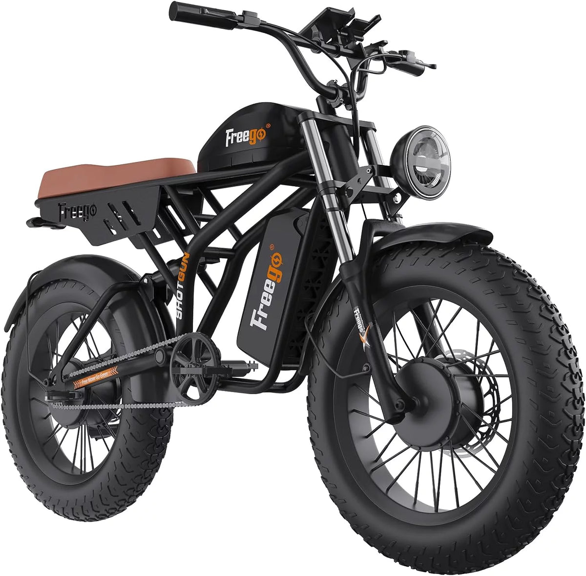 Dual Motor Dual Battery 2000W 48V 40Ah 55Ah 20"x4.0" Fat Tire Electric Bike J91317