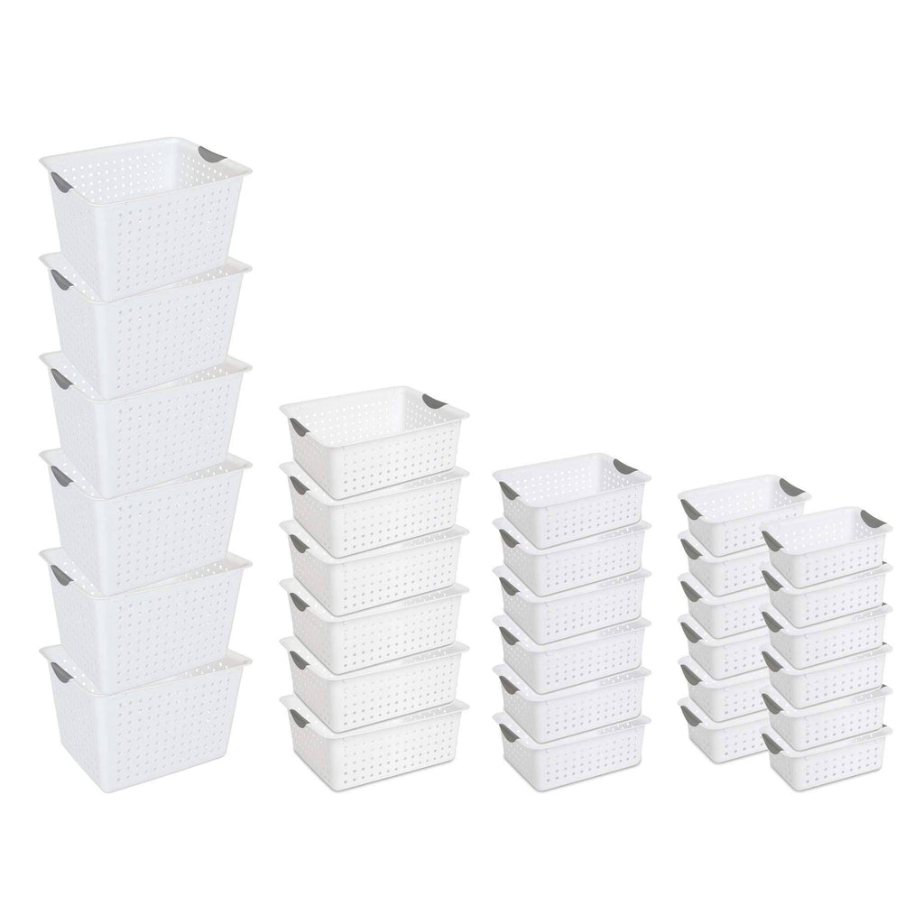 Plastic Storage Basket Bin Bundle Set O68835