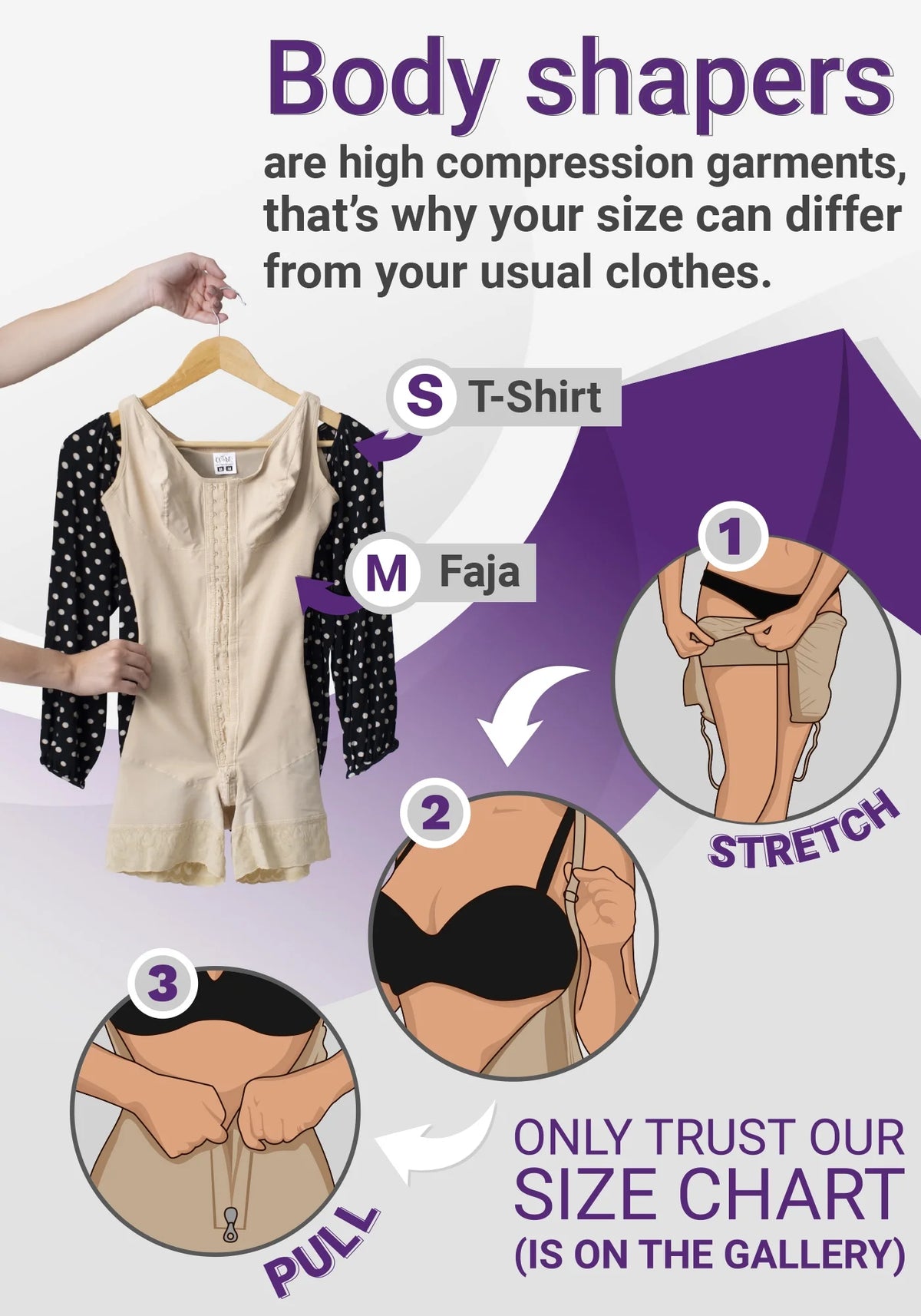 Black 2XL Full Body Shaper X543