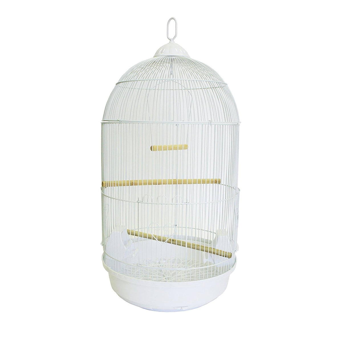 White Round Bird Cage O2832