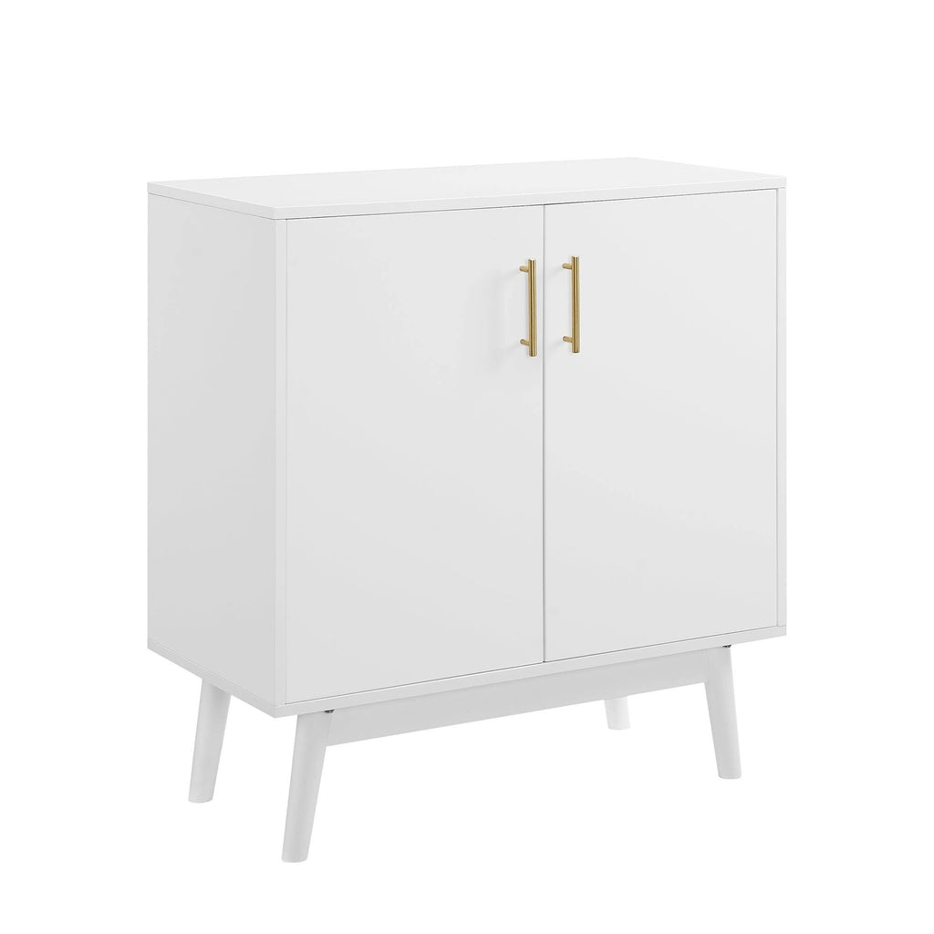 White Mid-Century Accent Cabinet S92744