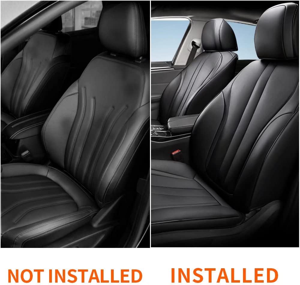 Black Faux Leather Front Seat Covers for Ford Escape I9035